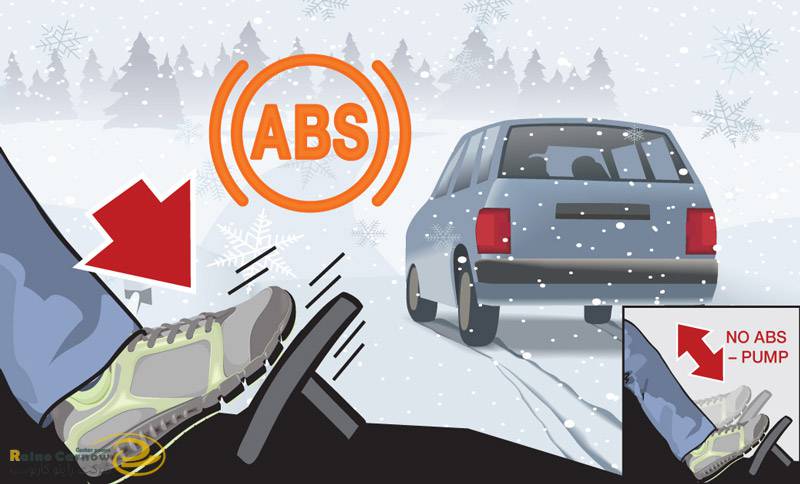 سیستم ترمز ABS در برف